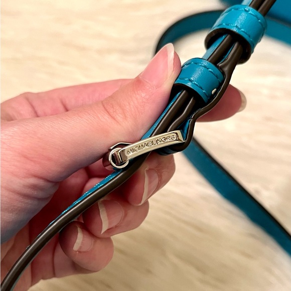 RARE Michael Kors Floral Sequined Leather Satchel - Picture 3 of 10